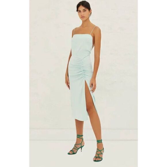 BA&SH Cybile Backless Green Maxi Dress 4 - Picture 1 of 11